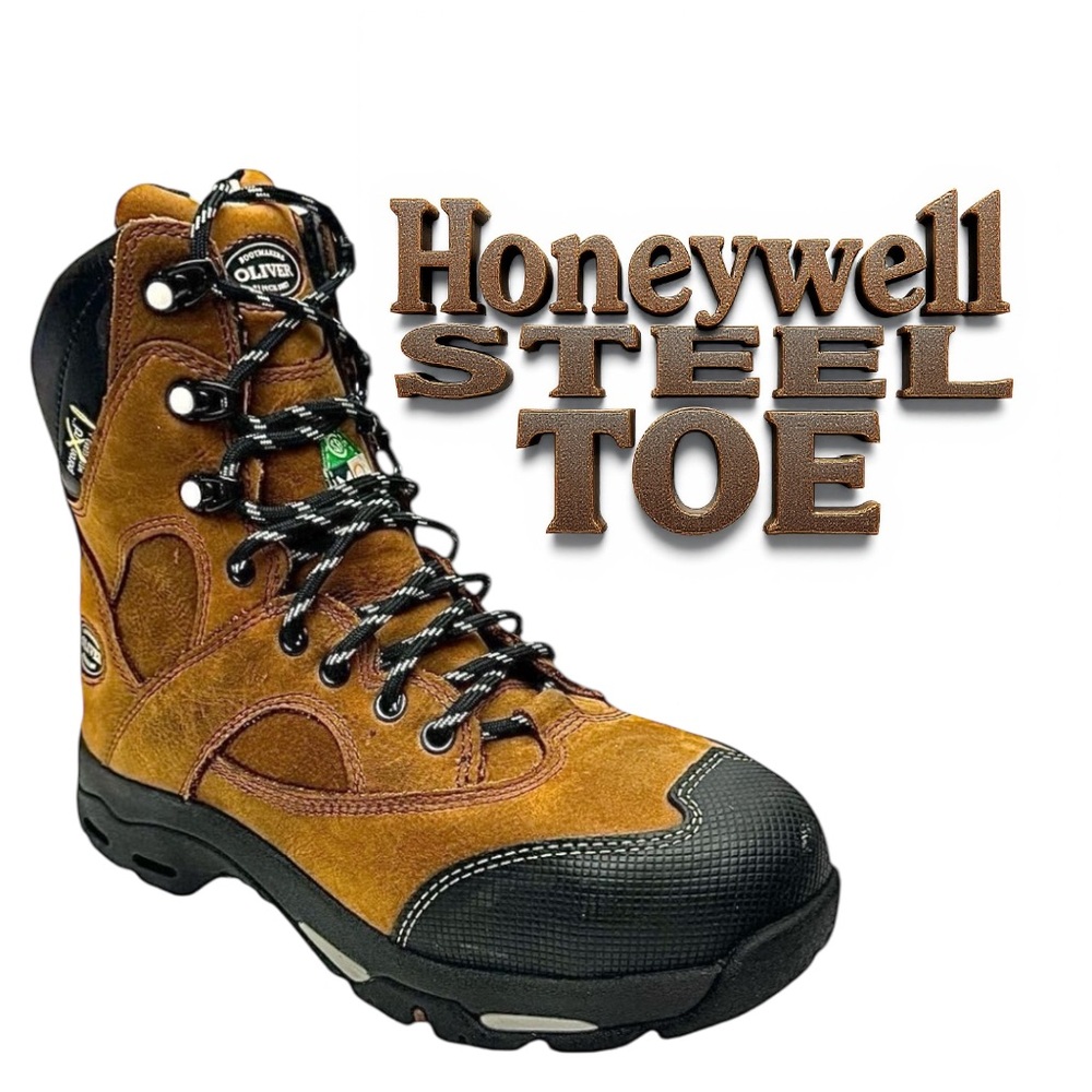 Oliver Women’s Steel Toe Work Boots Leather ASTM Safety Construction